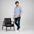 Winner Blue White Stripe Shirt - 73823