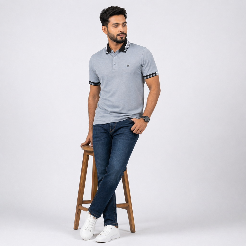 Winner Men's Blue C-14 Polo Shirt - 80064