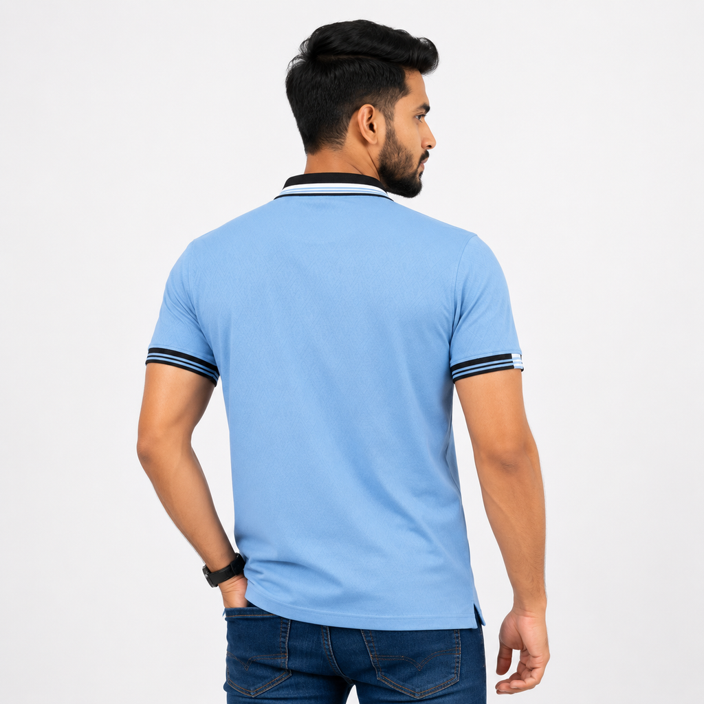 Winner Men's Blue C-15 Polo Shirt - 80064