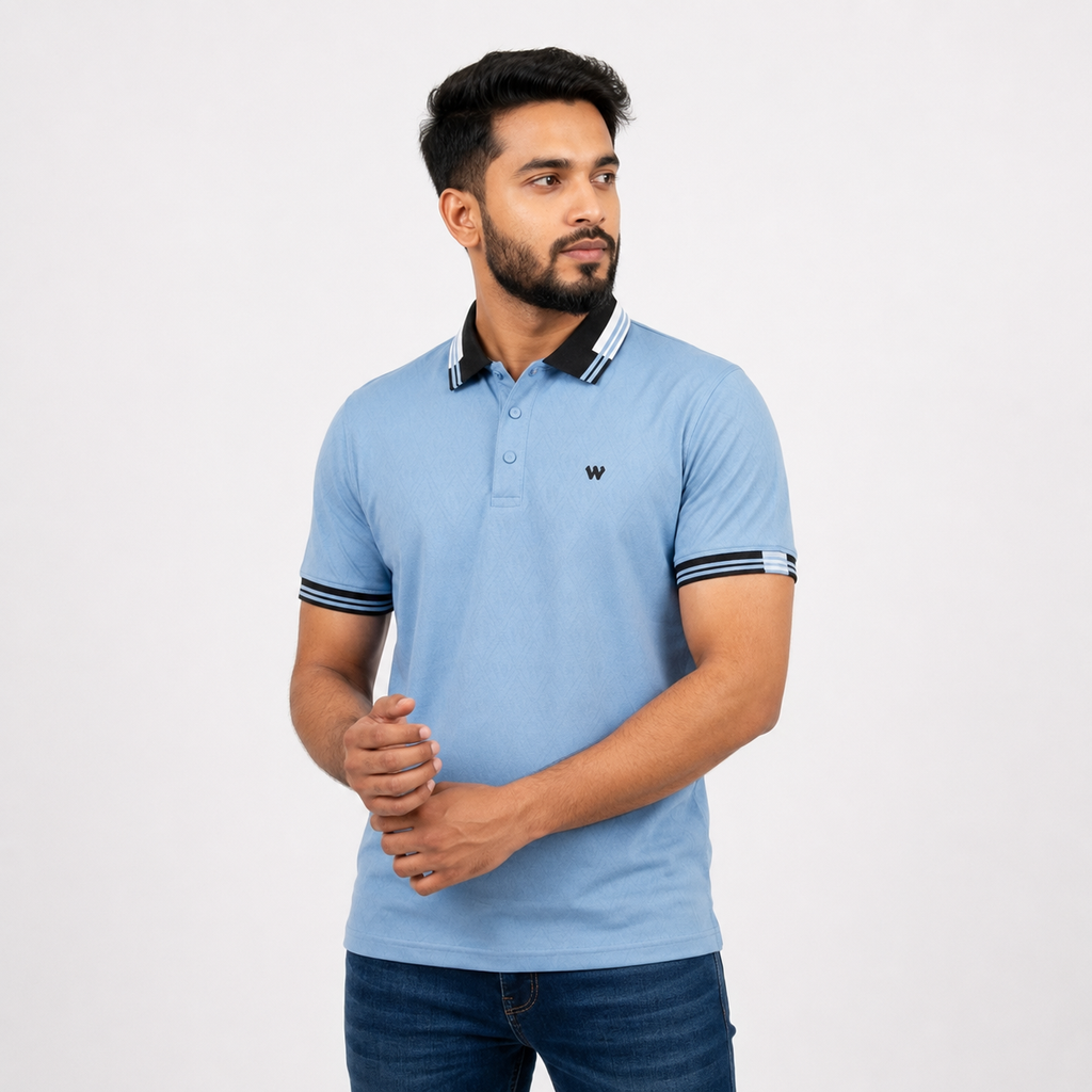 Winner Men's Blue C-15 Polo Shirt - 80064