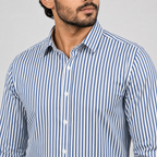 Winner Blue White Stripe Shirt - 73823