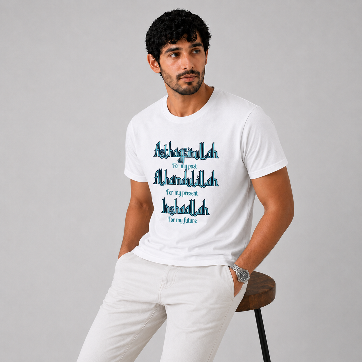 Bright White Slim Winner Men'S T Shirt - 80121