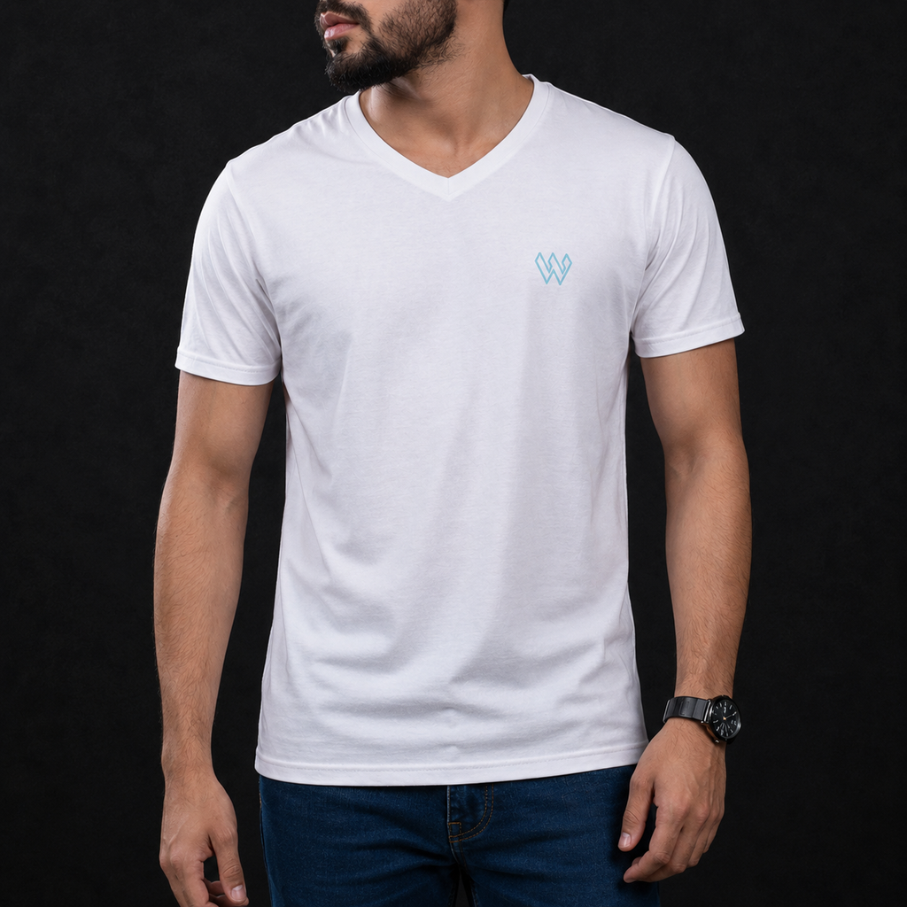 Bright White Slim Winner Men'S T Shirt - 73936