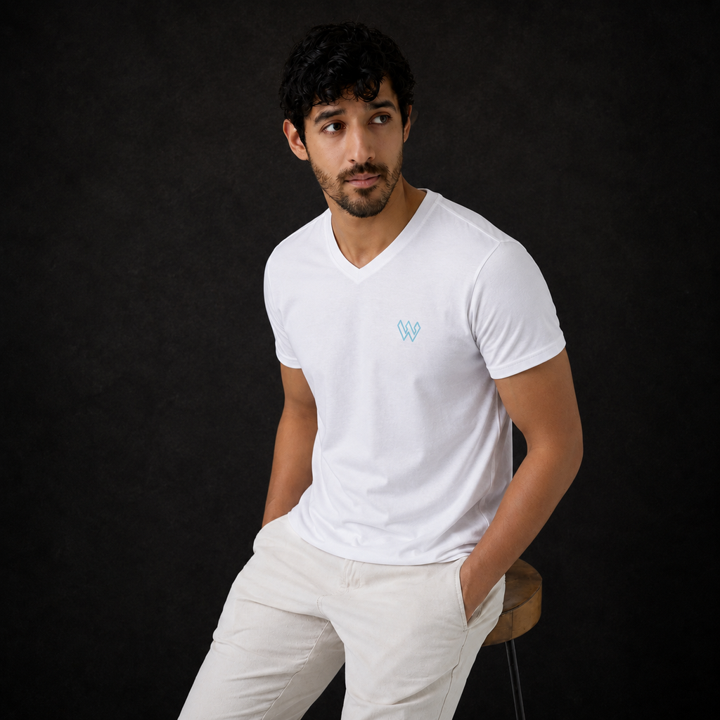Bright White Slim Winner Men'S T Shirt - 73969