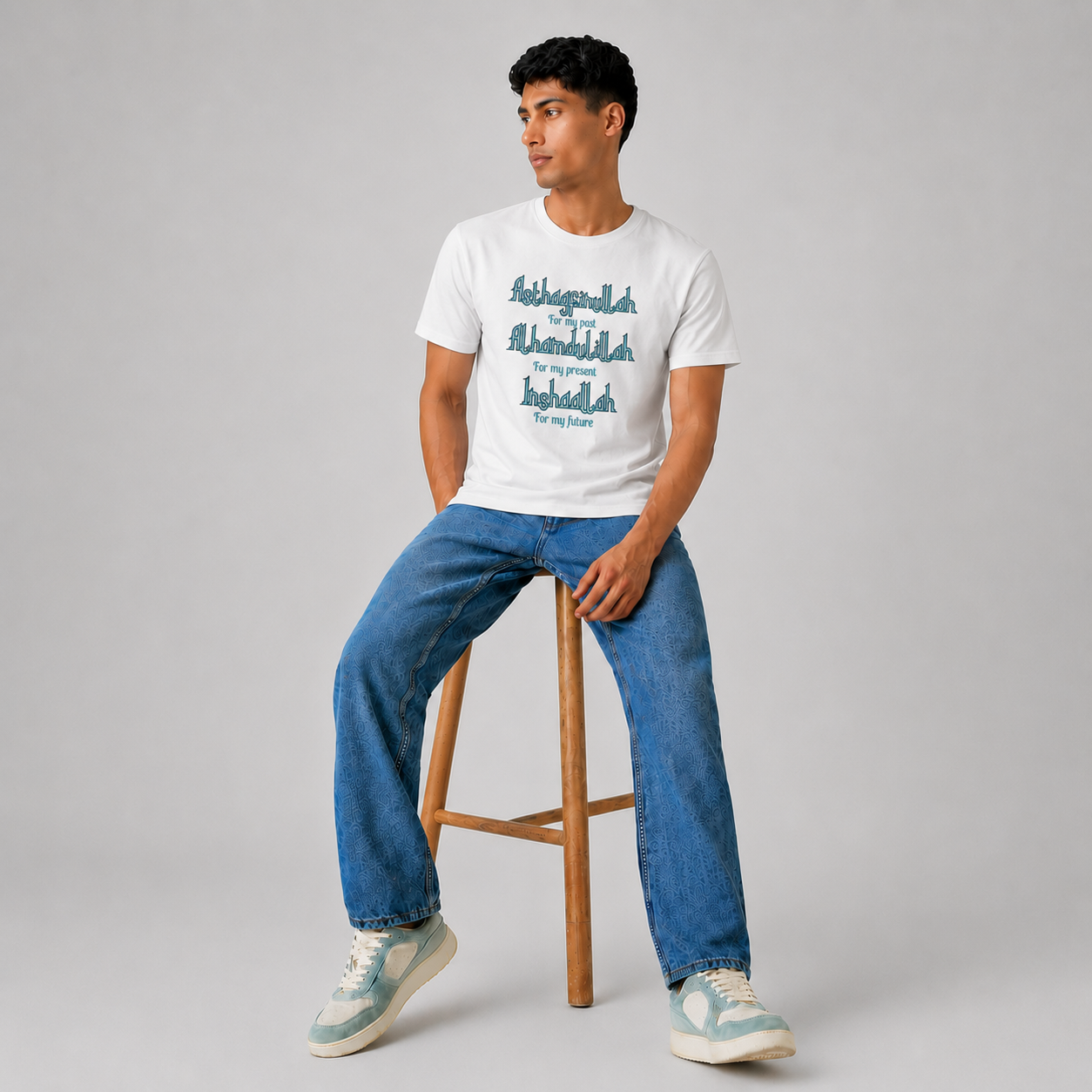 Bright White Slim Winner Men'S T Shirt - 80121