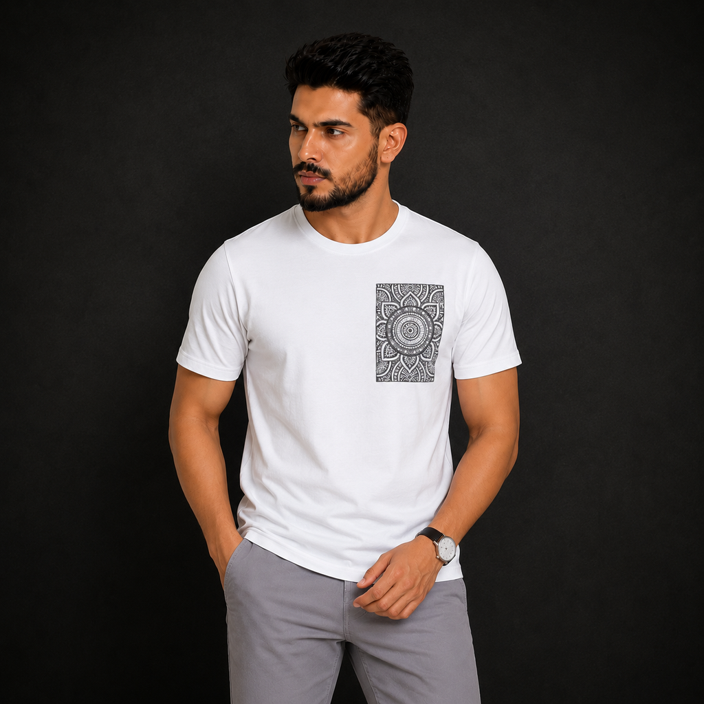 Bright White Slim Winner Men'S T Shirt - 73969