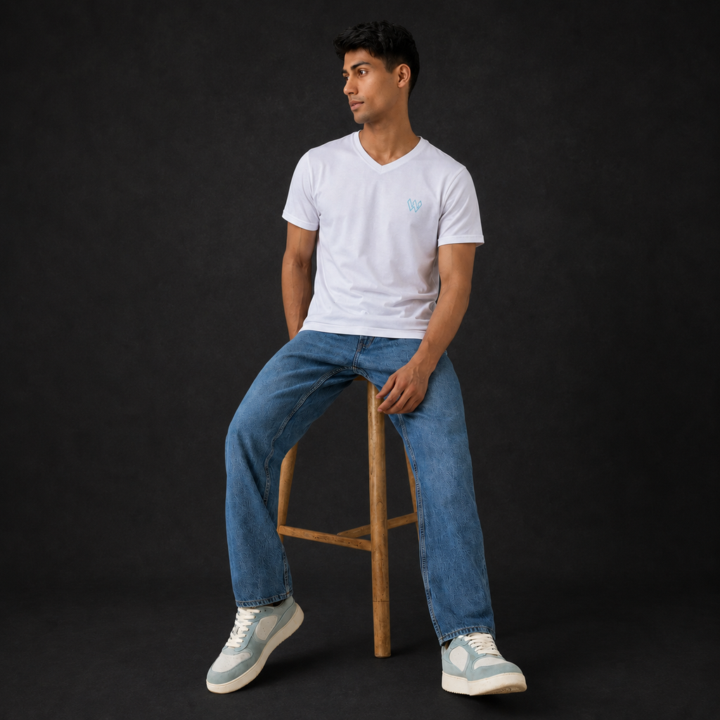 Bright White Slim Winner Men'S T Shirt - 73969