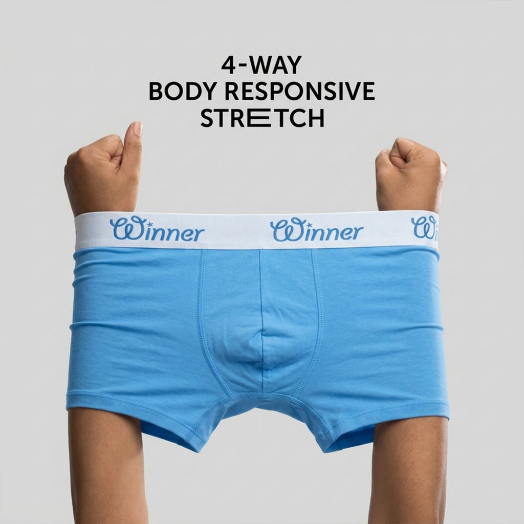 Winner Mens Blue Classic Boxer - 43686
