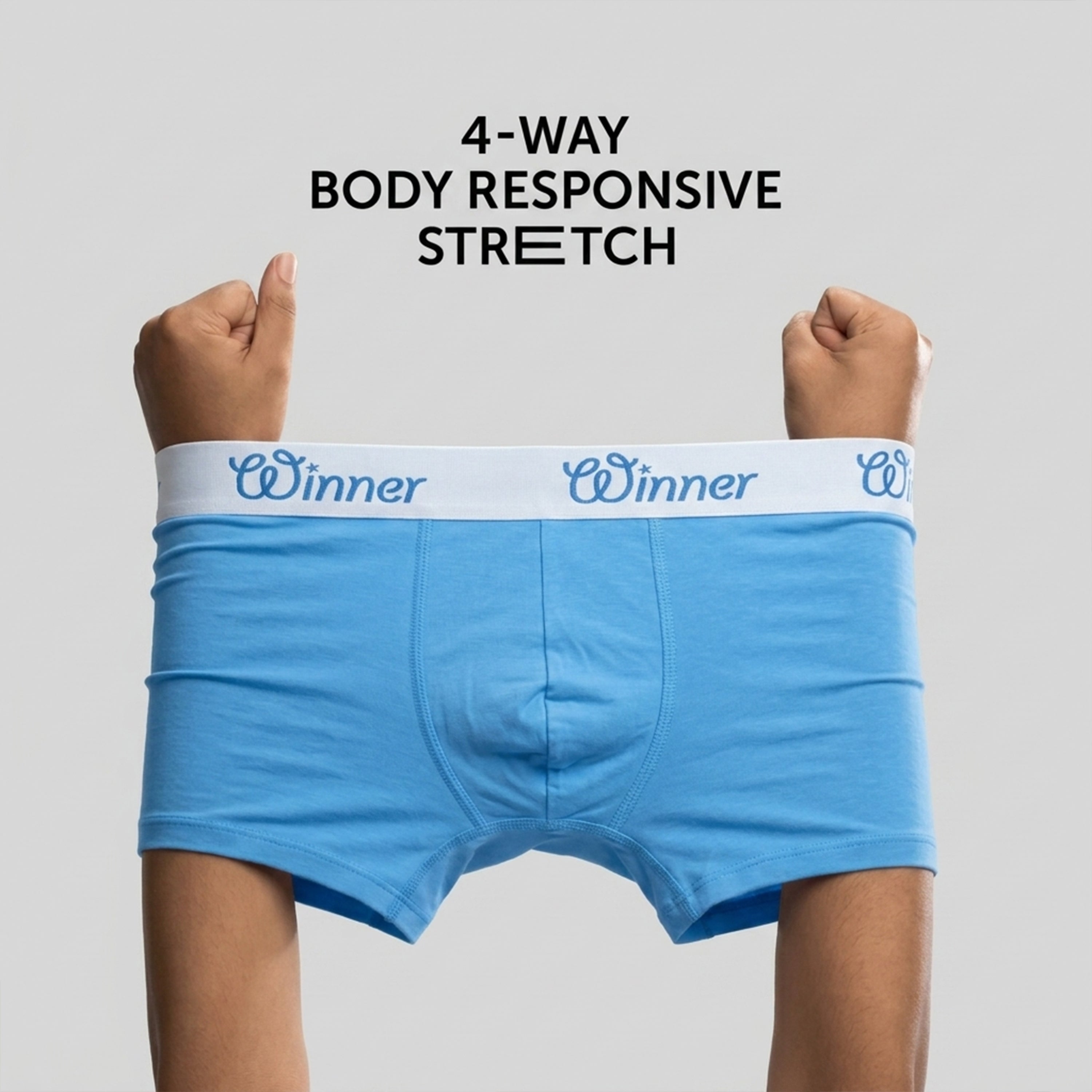Winner Mens Blue Classic Boxer - 43686
