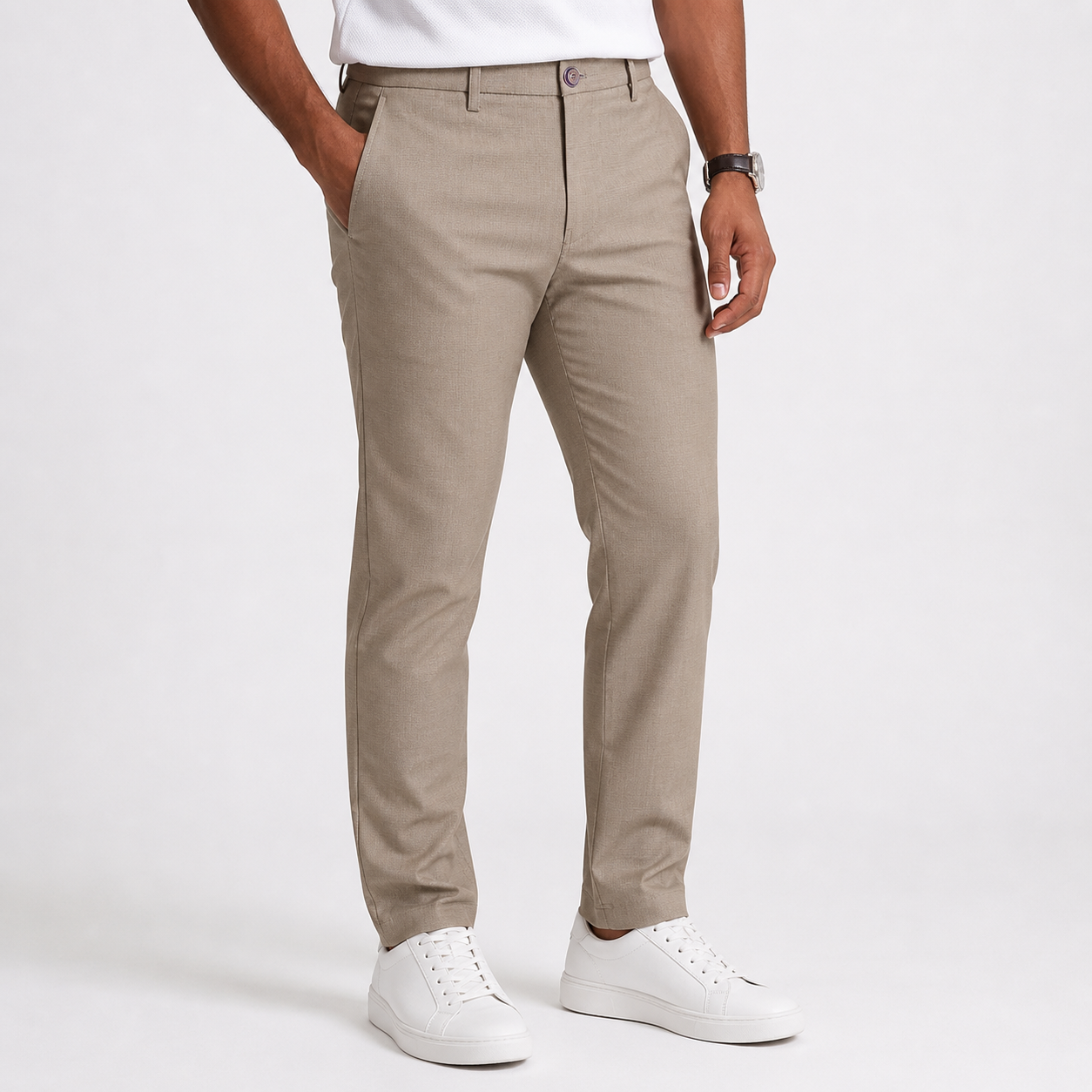 Winner' S Brown-18  Men's Gabardine Pant - 73010