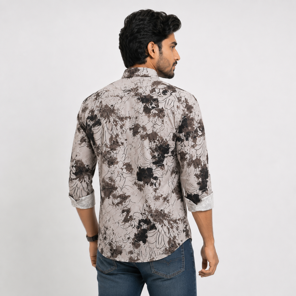 Winner Men's Brown Aop Casual Shirt - 80299