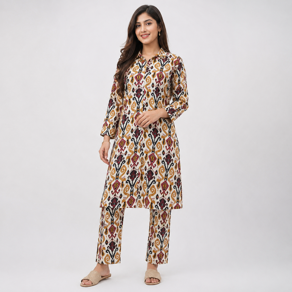 Winner' S  Brown Ladies Cord Set-73554