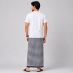 Winner Men's Charcoal checkered Lungi (5.5 Hand) - 44011