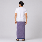 Winner Lavender Checkered Men's Lungi (5.5 Hand) - 44011