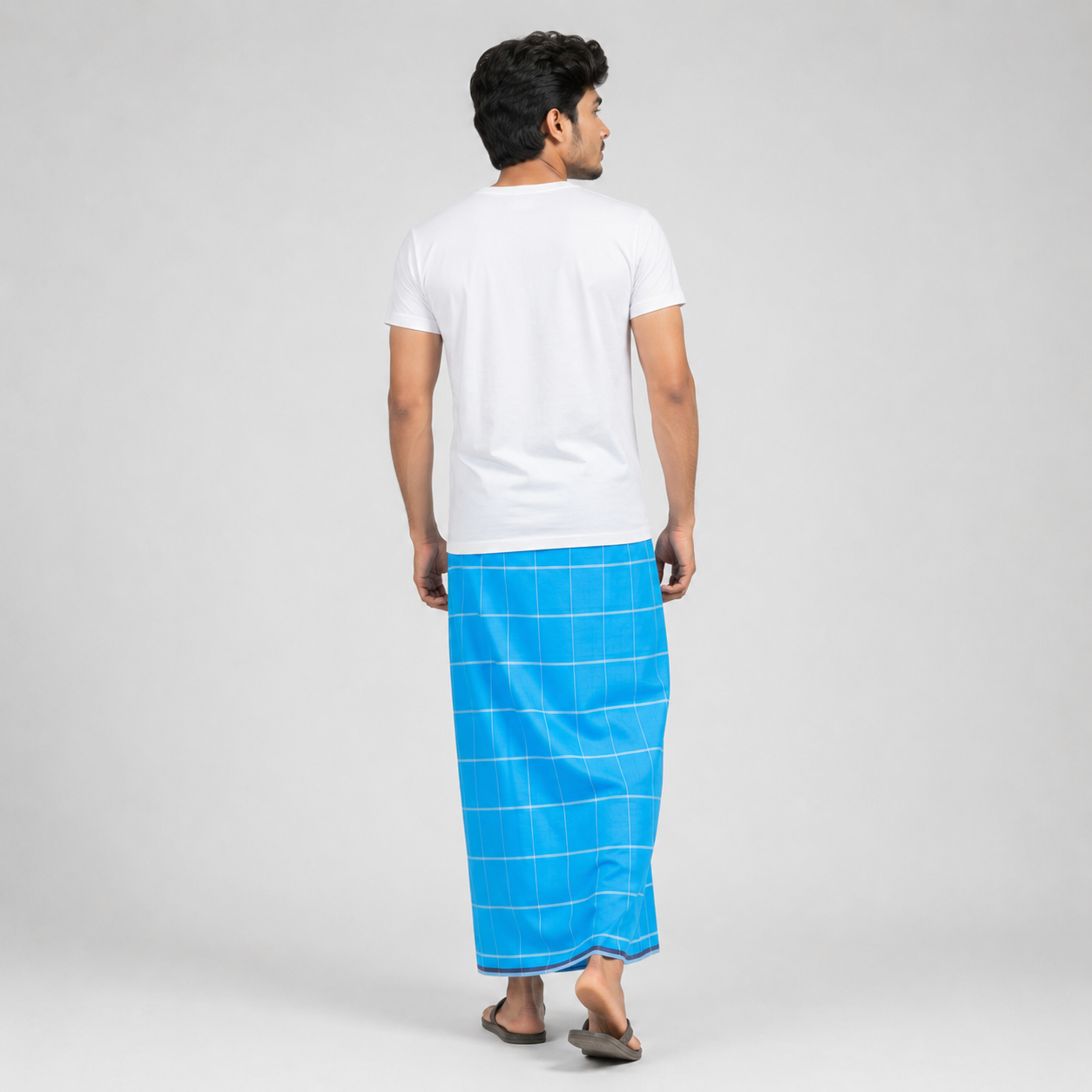 Winner Sky Blue Men's Lungi (5.5 Hand) - 44011