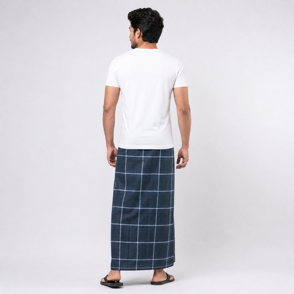 Winner Teal Green Men's Lungi (5.5 Hand) - 44011