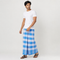 Winner Men's Blue & White Checkered Lungi (5.5 Mtr) - 44011