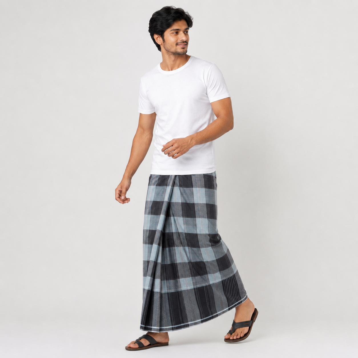 Men's Lungi (5.5 Mtr) - COM-3 (6 Pcs Pack)