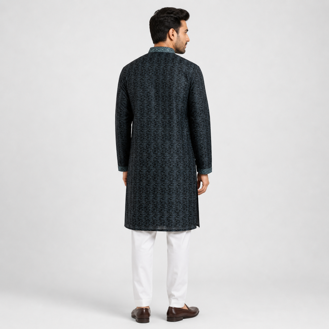 Men'S Camal Blue Panjabi -73942