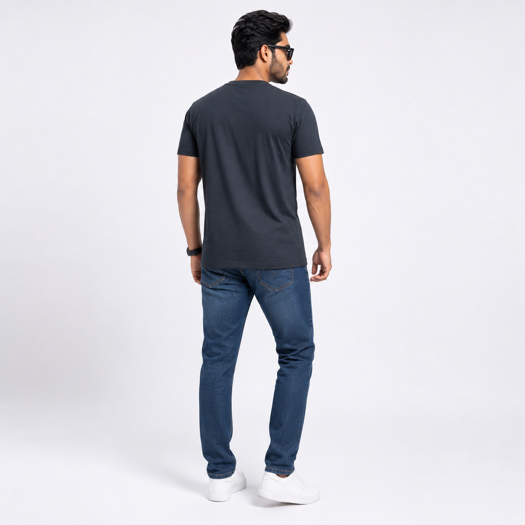 Winner Men's Charcoal Regular T Shirt -73435
