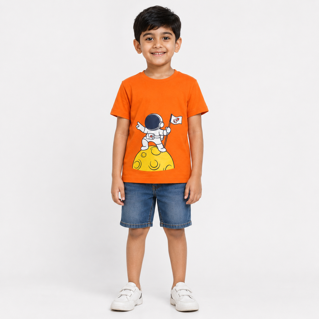 Winner Kids Orange Boy's T-Shirt-80238