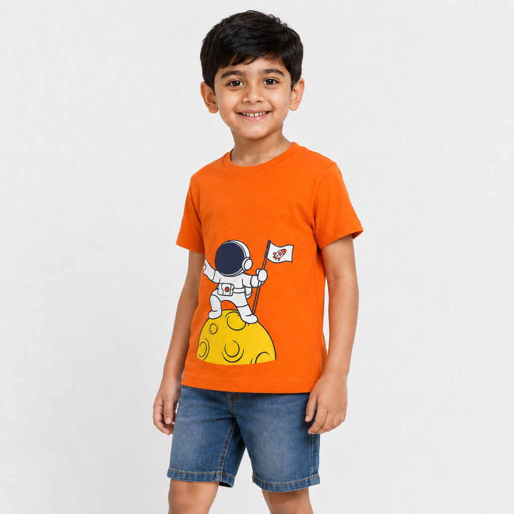 Winner Kids Orange Boy's T-Shirt-80238