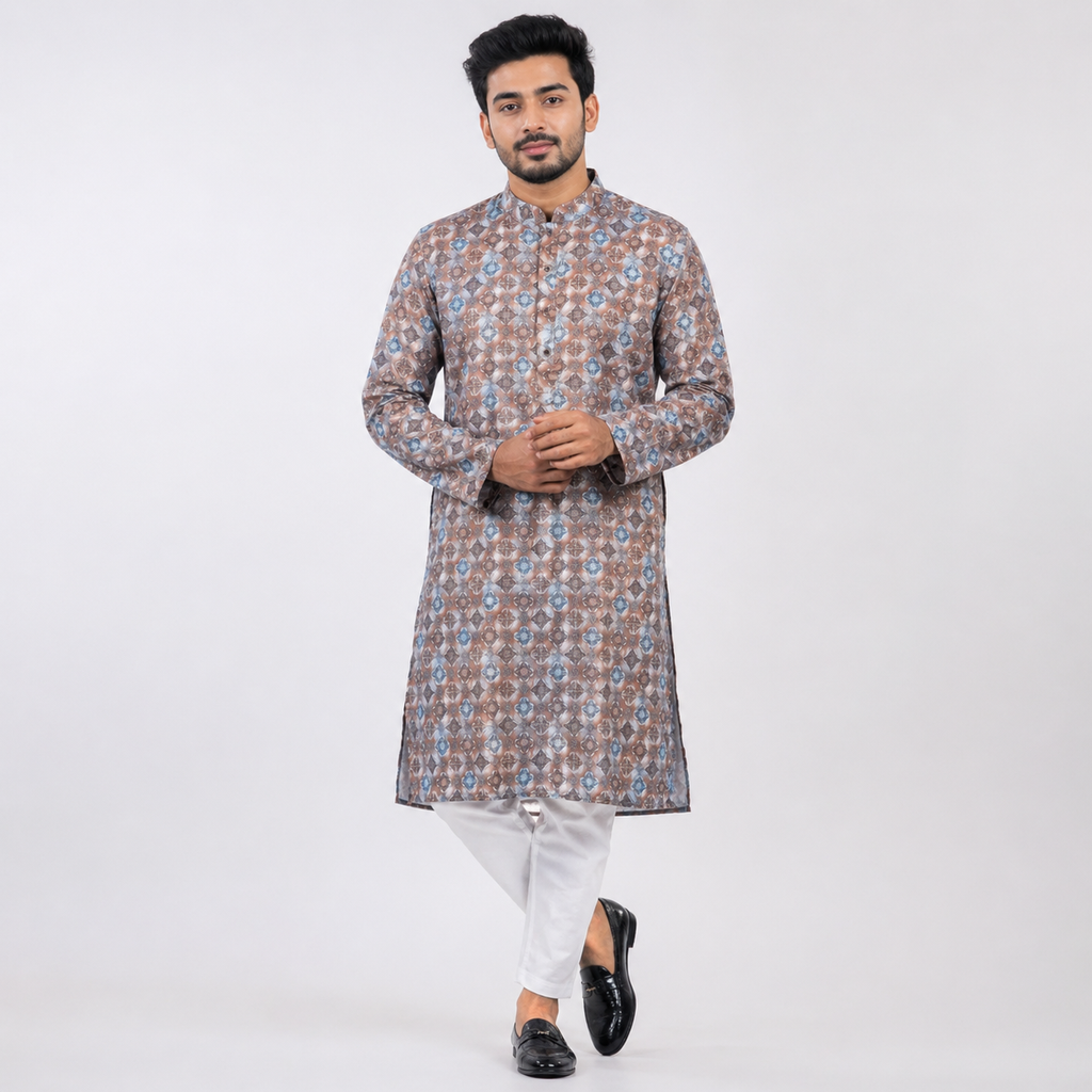 Winner Mens Coffee Panjabi - 73914