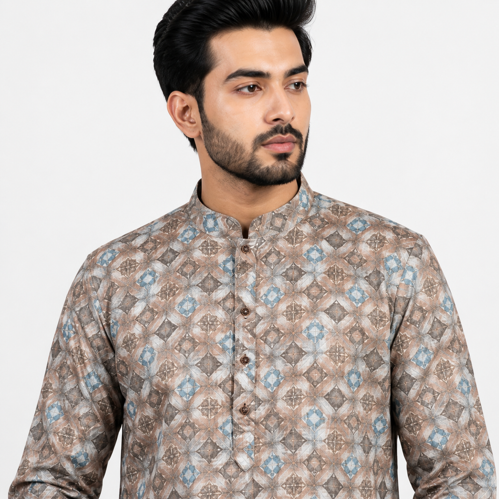 Winner Mens Coffee & Paste Panjabi - 73914