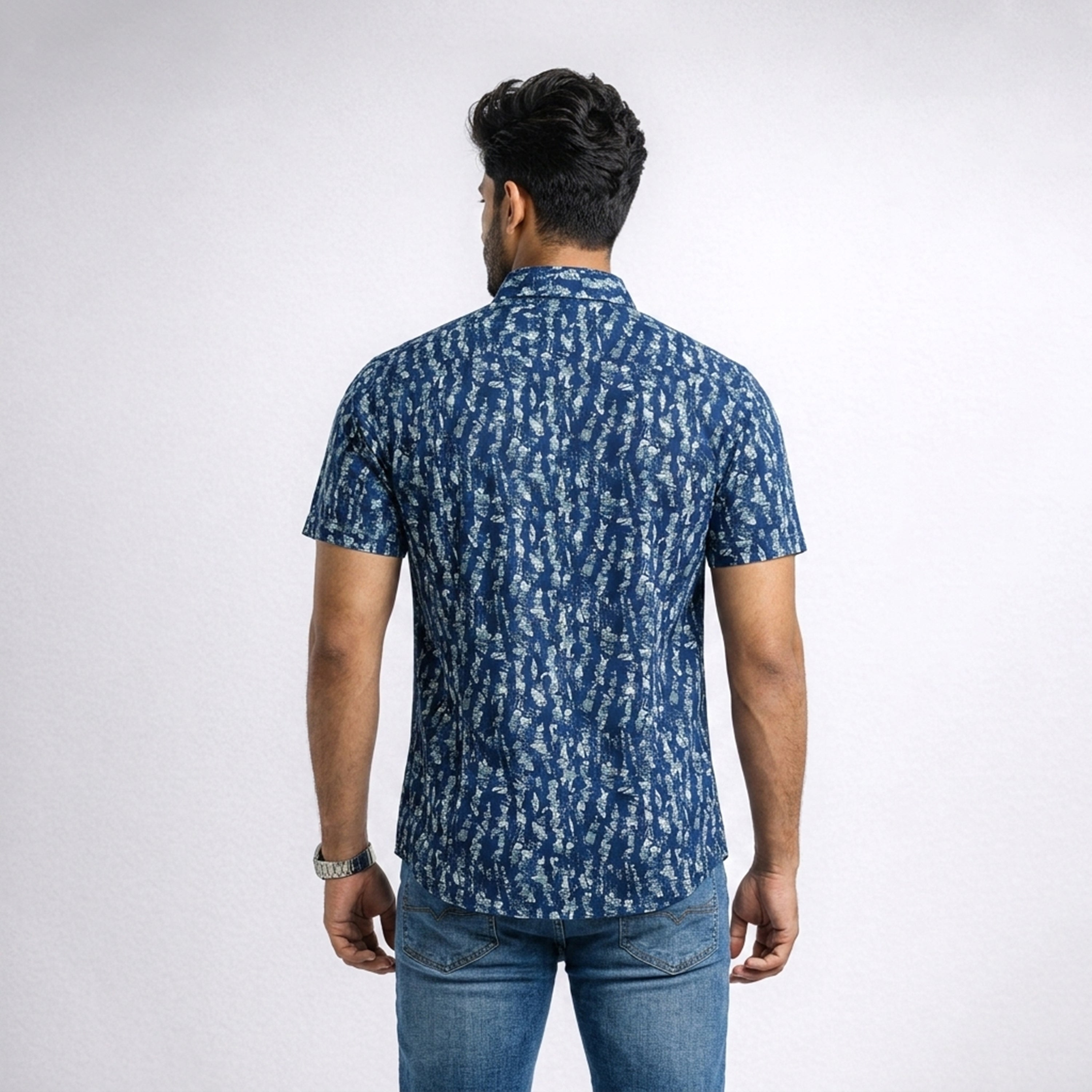 Winner Men's Colur Burst  Casual Half Sleeve  Shirt - 80046