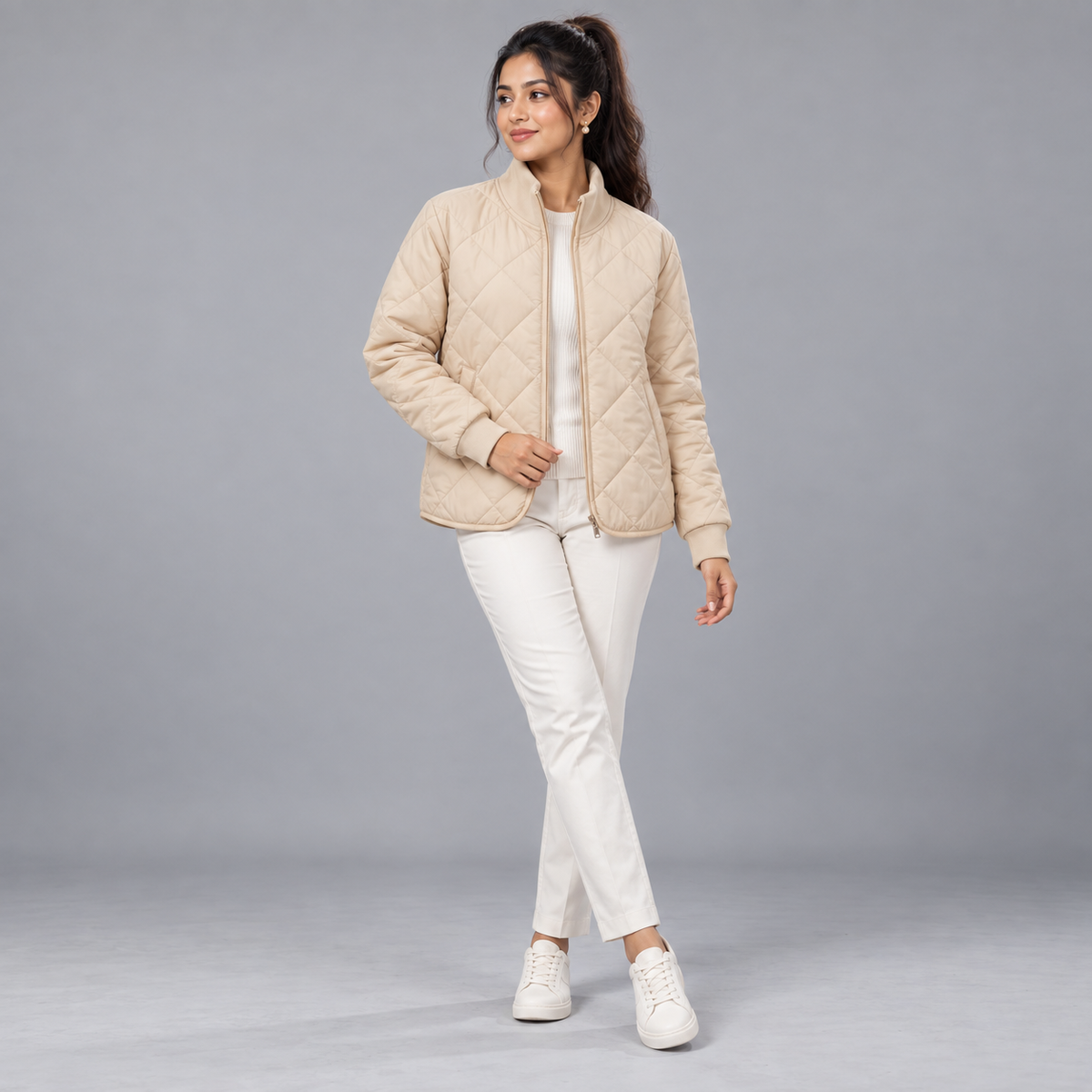 Winner Women's Cream Jacket-73845