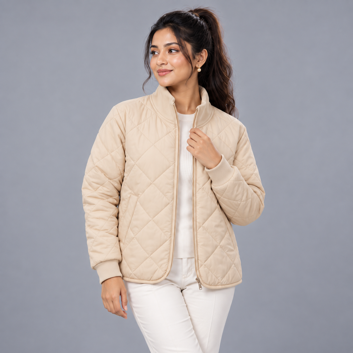Winner Women's Cream Jacket-73845