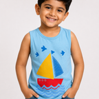 Winner Crystal Blue Kids Muscle Tee-73504