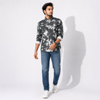 Winner Men's Dark Green Aop Casual Shirt - 80299