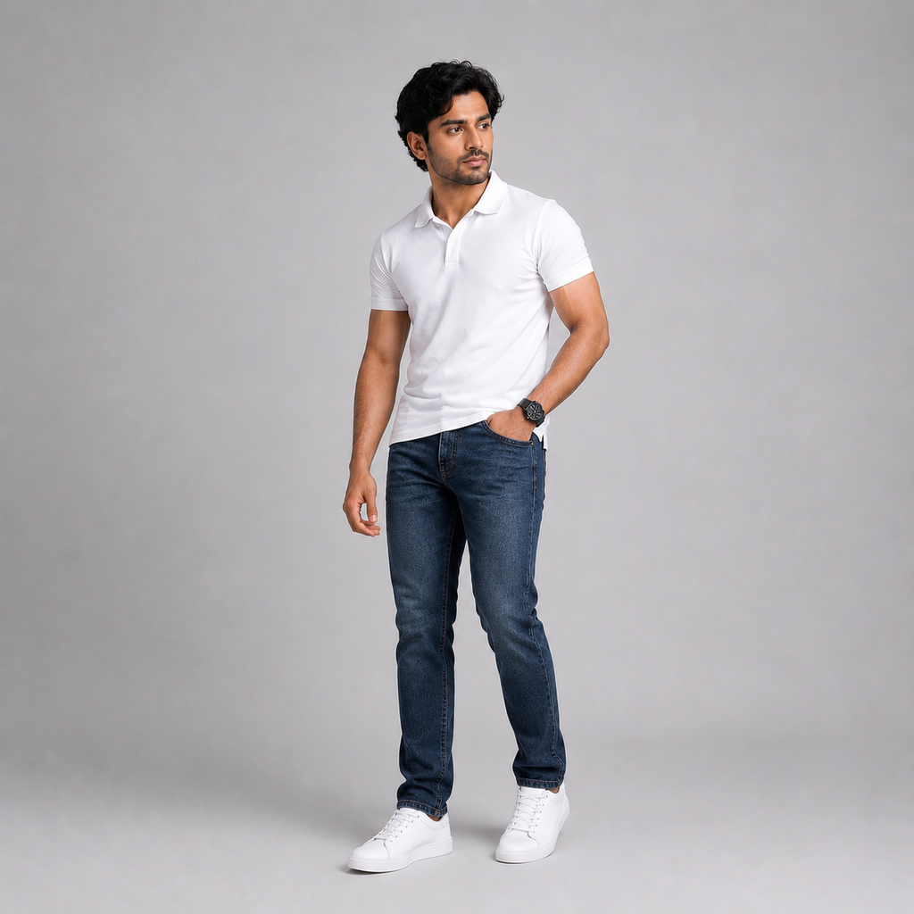Winner Men's Dark blue Denim Pant - 73819