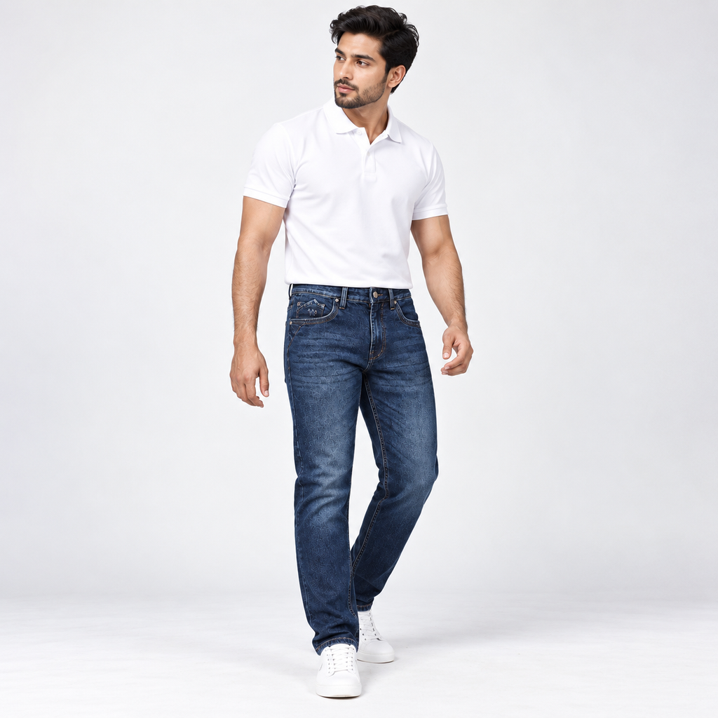 Winner Men's Deep Wash Denim Pant 80333