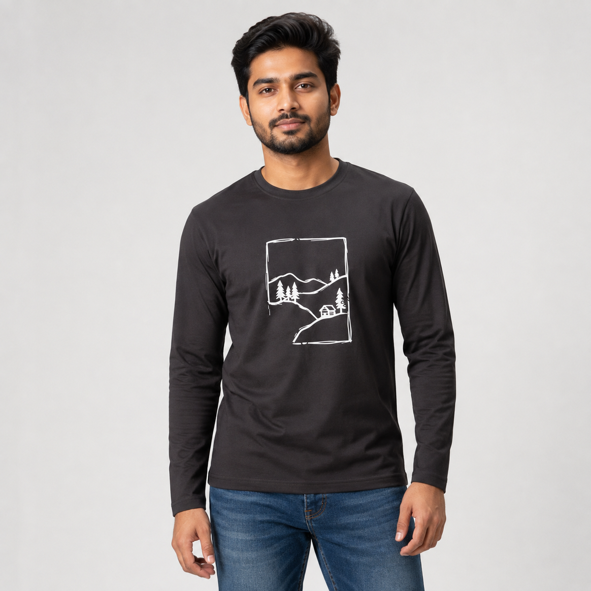 Winner Men's ESPRESSO Full Sleeve T-Shirt-80319
