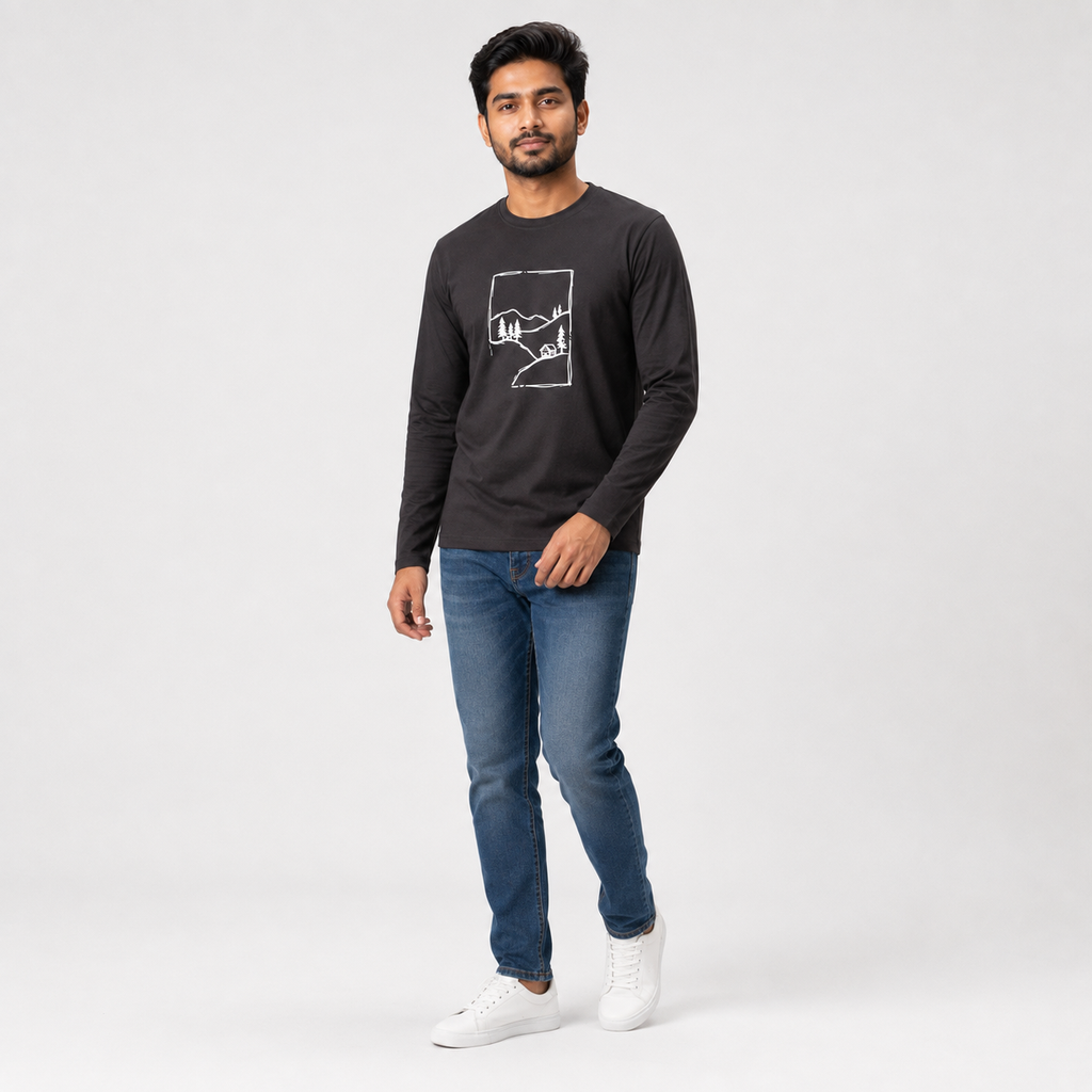 Winner Men's ESPRESSO Full Sleeve T-Shirt-80319