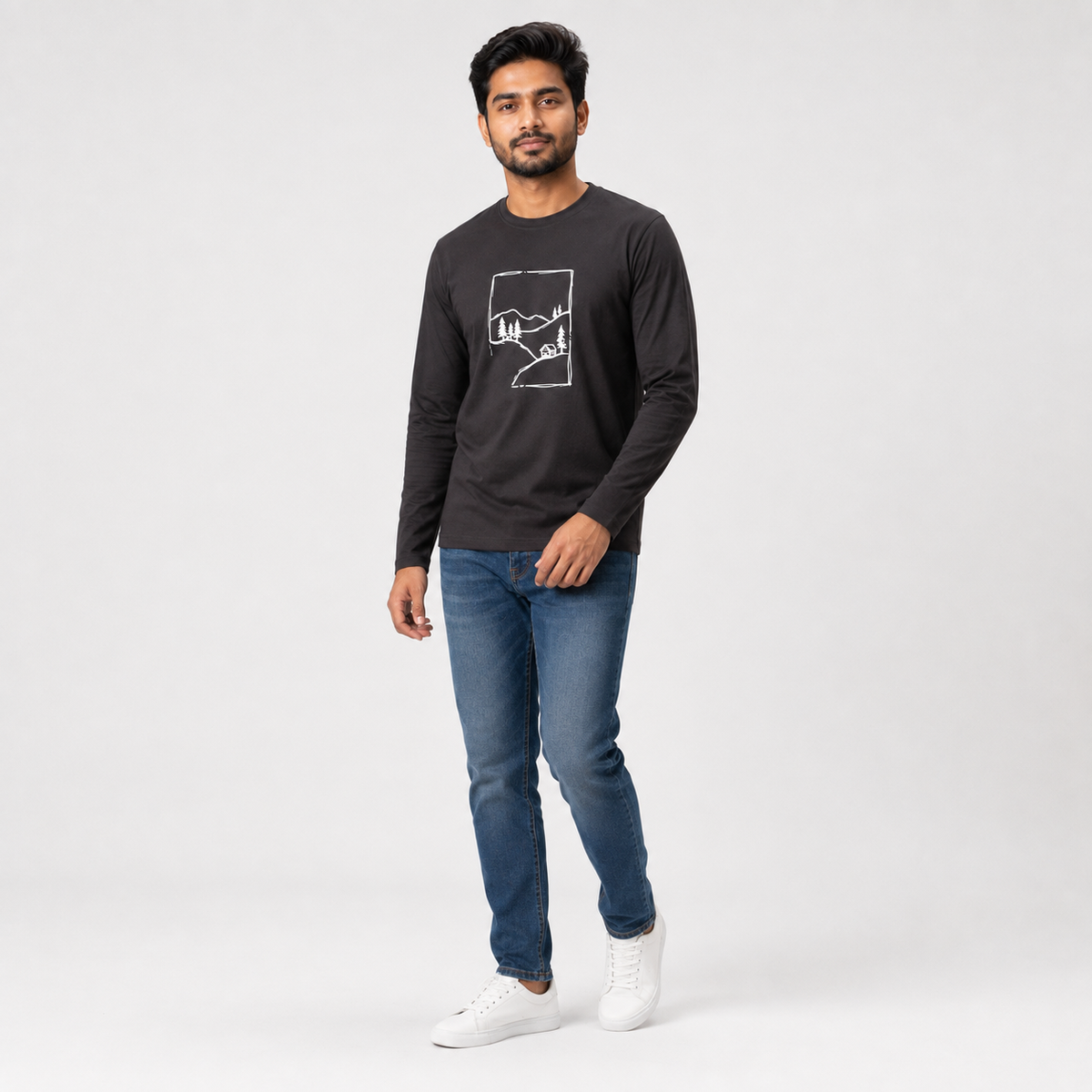 Winner Men's ESPRESSO Full Sleeve T-Shirt-80319