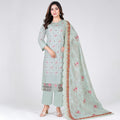 Winner Ladies 3Pc  Light Green-2 Print Unstitched Kurta Set - 80156