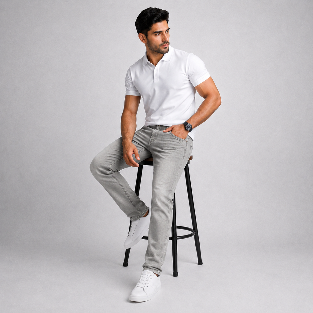 Winner Men's  Grey-1 Denim Pant - 43820