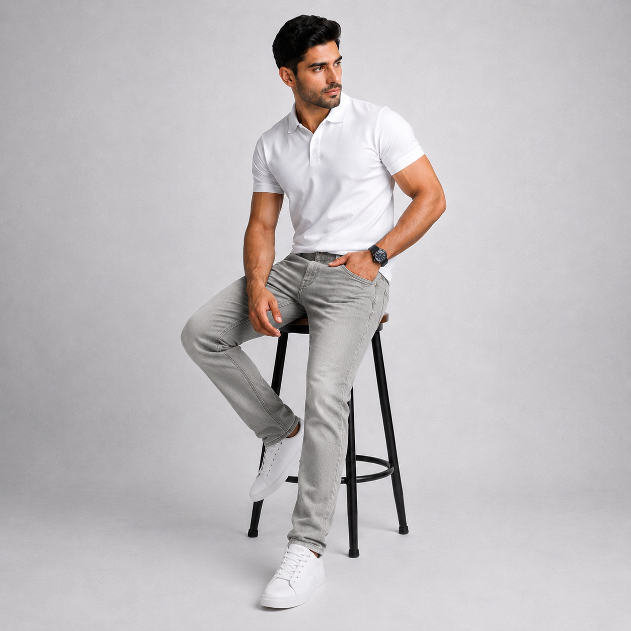 Winner Men's  Grey-1 Denim Pant - 43820