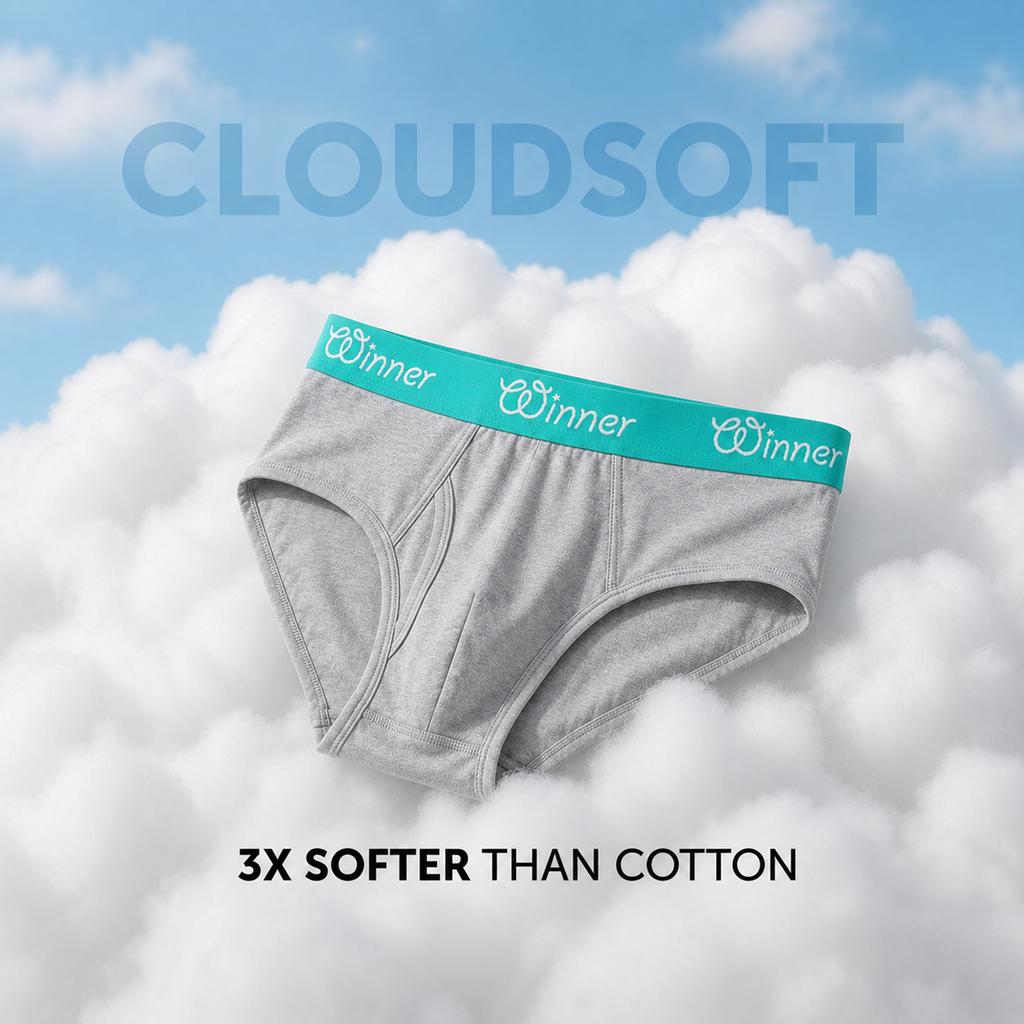 Winner Mens Grey  Deluxe Brief - 43685