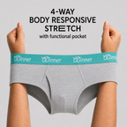 Winner Mens Grey  Deluxe Brief - 43685