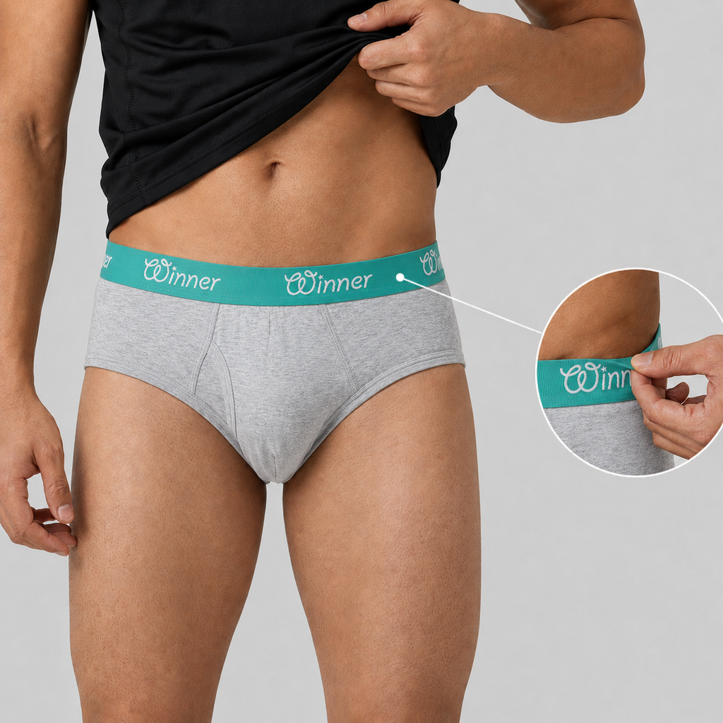 Winner Mens Grey  Deluxe Brief - 43685