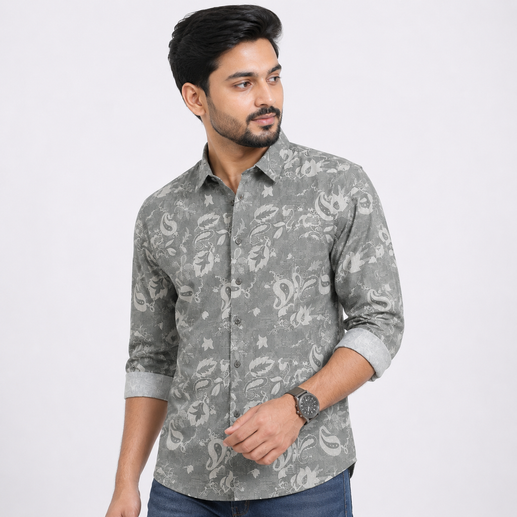 Winner Men's Green Aop Casual Shirt - 80299