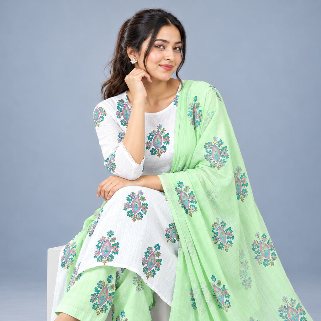 Winner Women's Green White 3 Pcs 80374