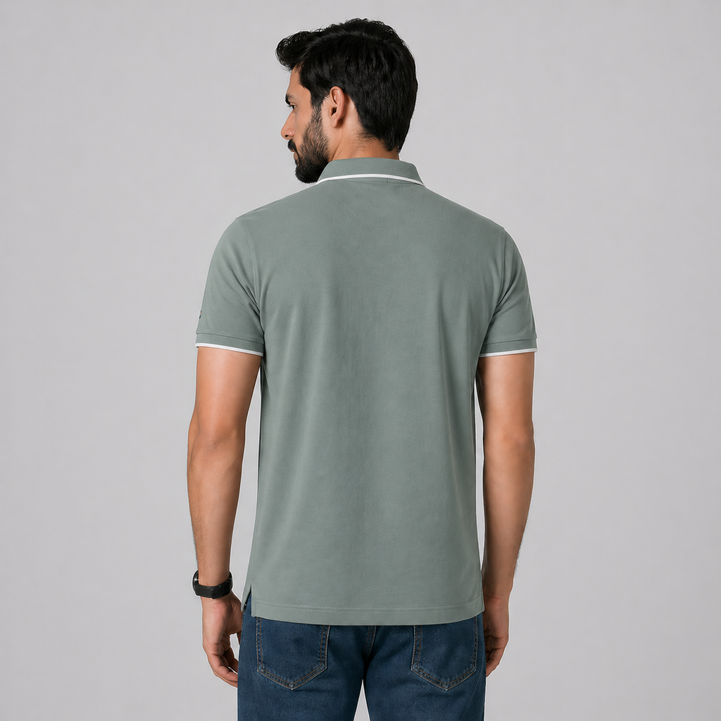 MEN's GREEN POLO T-SHIRT - 73543