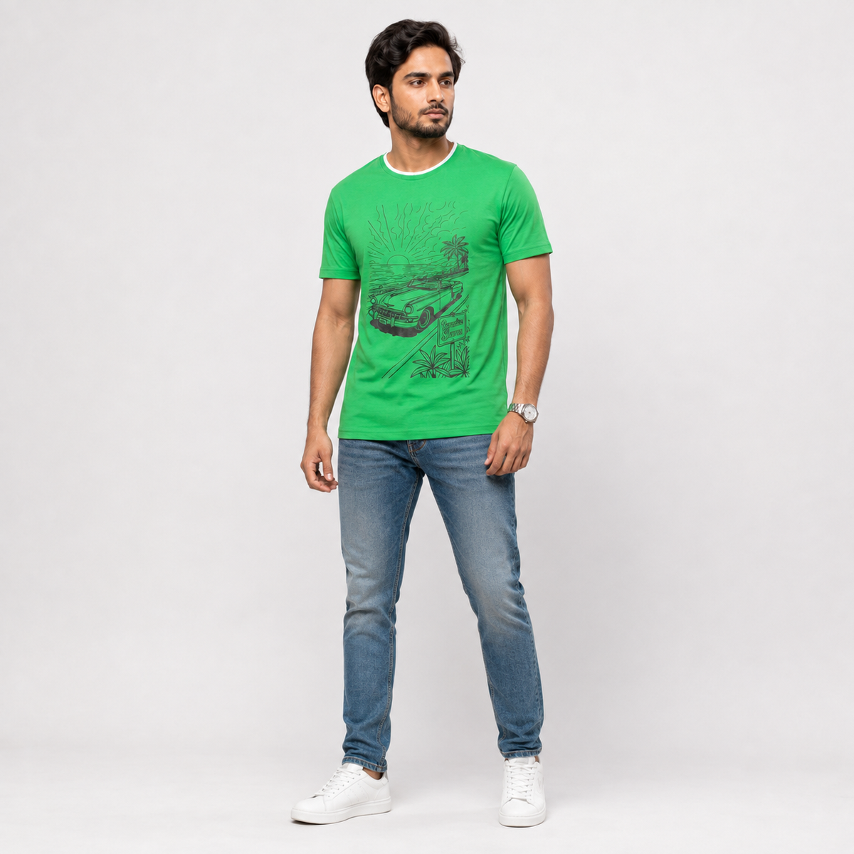 Winner Men's Green T-Shirt - 80273