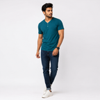 Winner Men's Green-20 China V-Neck T-Shirt - 80215