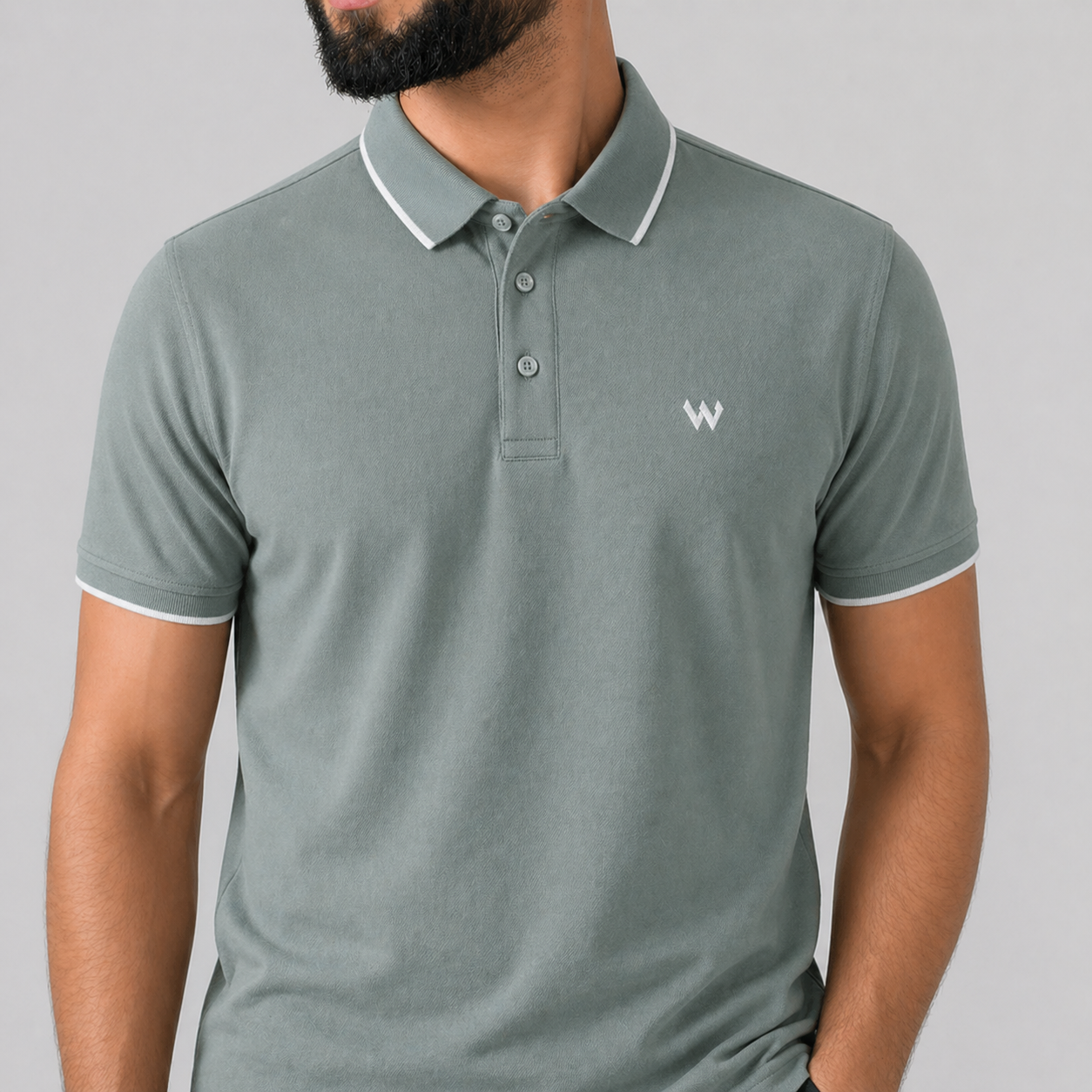 MEN's GREEN POLO T-SHIRT - 73543